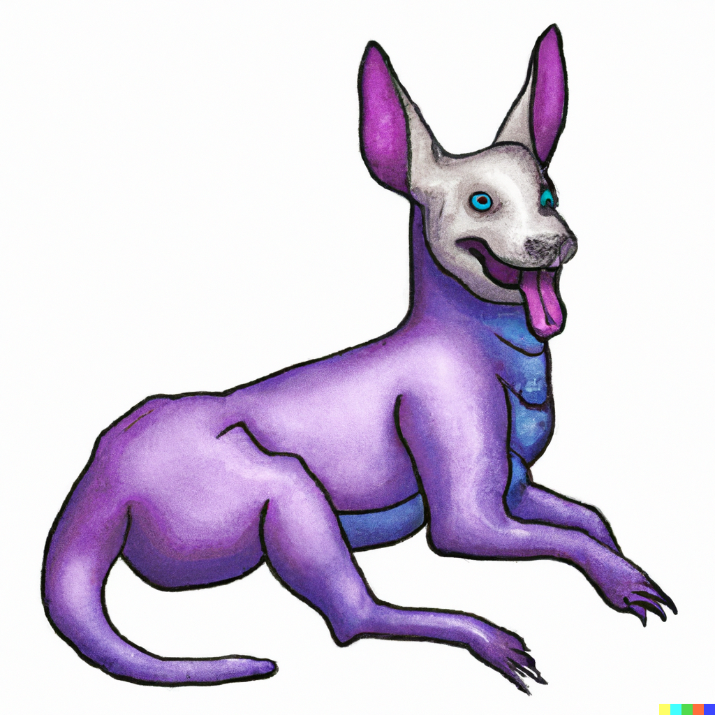 DALL·E 2023-05-15 10.17.58 - blue dog bit like a dragon and capibara