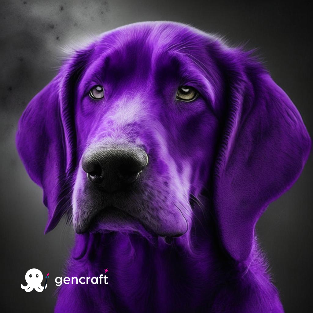 purple dog